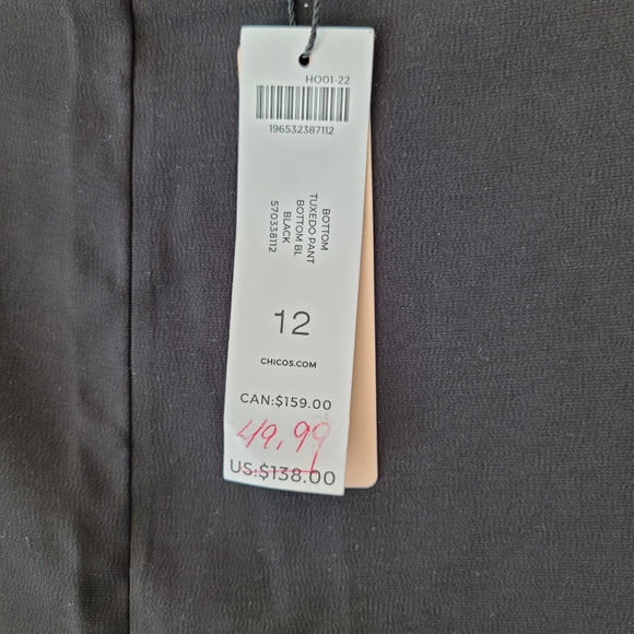 Black Label by Chico's Pant Sz 12, NWT. - Picture 14 of 15